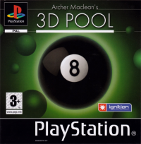 Archer Maclean's 3D Pool PAL Playstation PAL box art